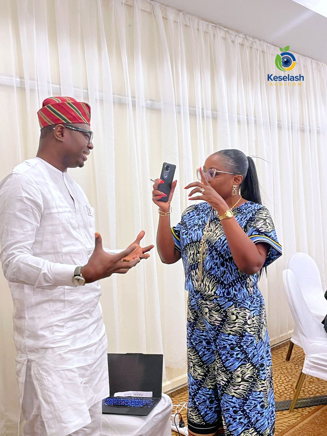 On-the-spot interview at a stakeholder engagement event